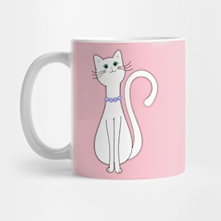 Elegant white cat Mug